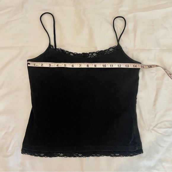Vintage Faded Glory‎ Womens Cotton Cami Tank Top Fairy Romantic Y2K 90s Lace - Picture 7 of 13